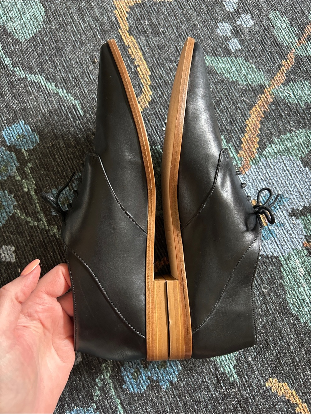 Jamie Haller Black Oxfords EU 39 Fits Women size 9 Worn once! Rare!!🖤 - Picture 6 of 13